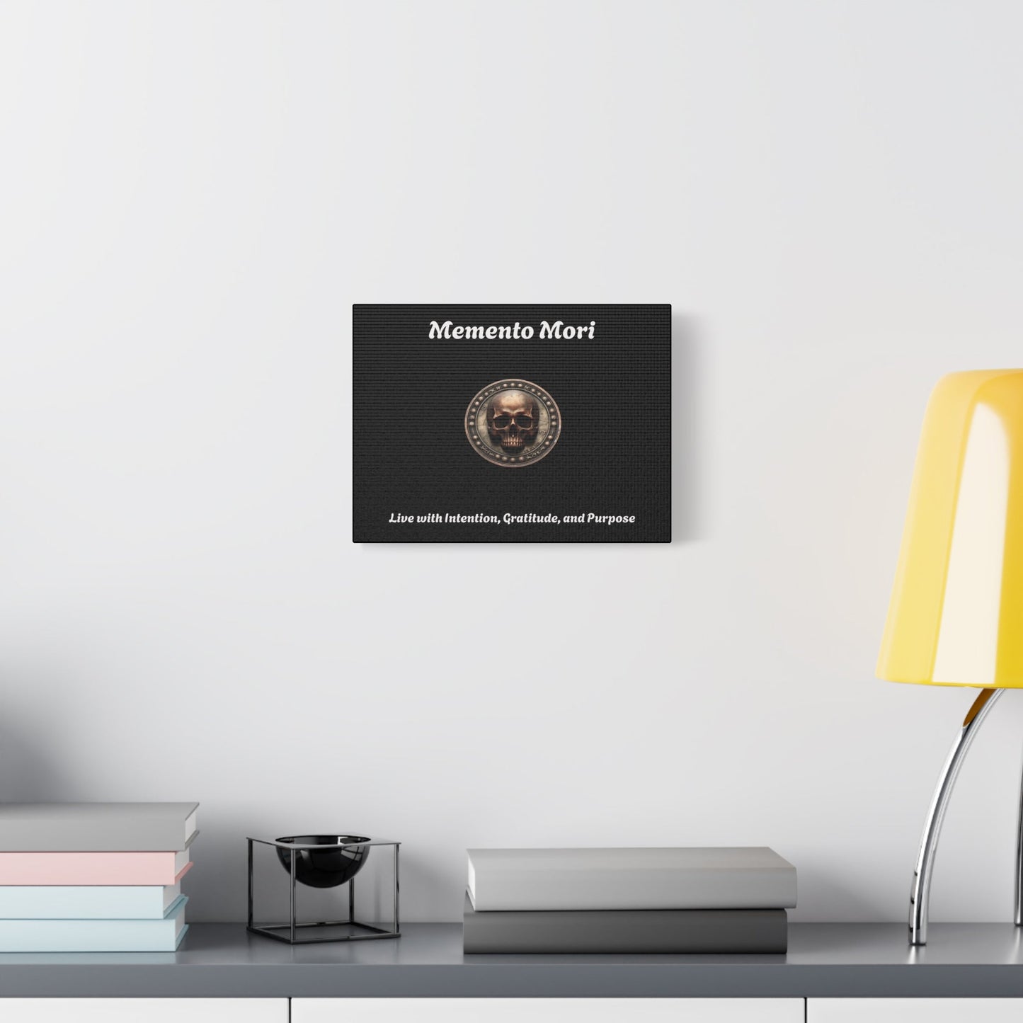 "Memento Mori" Matte Canvas - Inspirational Wall Art -"Live with Intention, Gratitude, and Purpose"