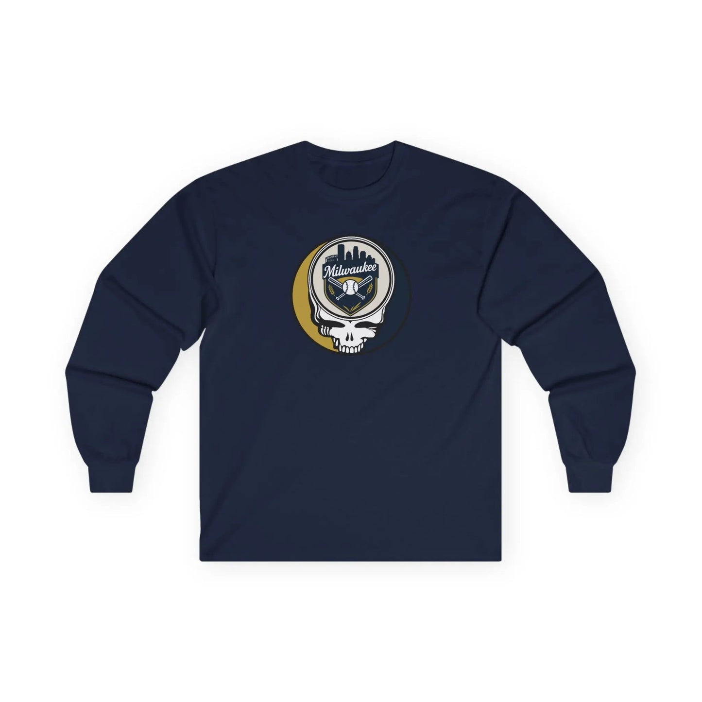 Milwaukee Brewers Original Stealie Grateful Dead Long Sleeve Shirt