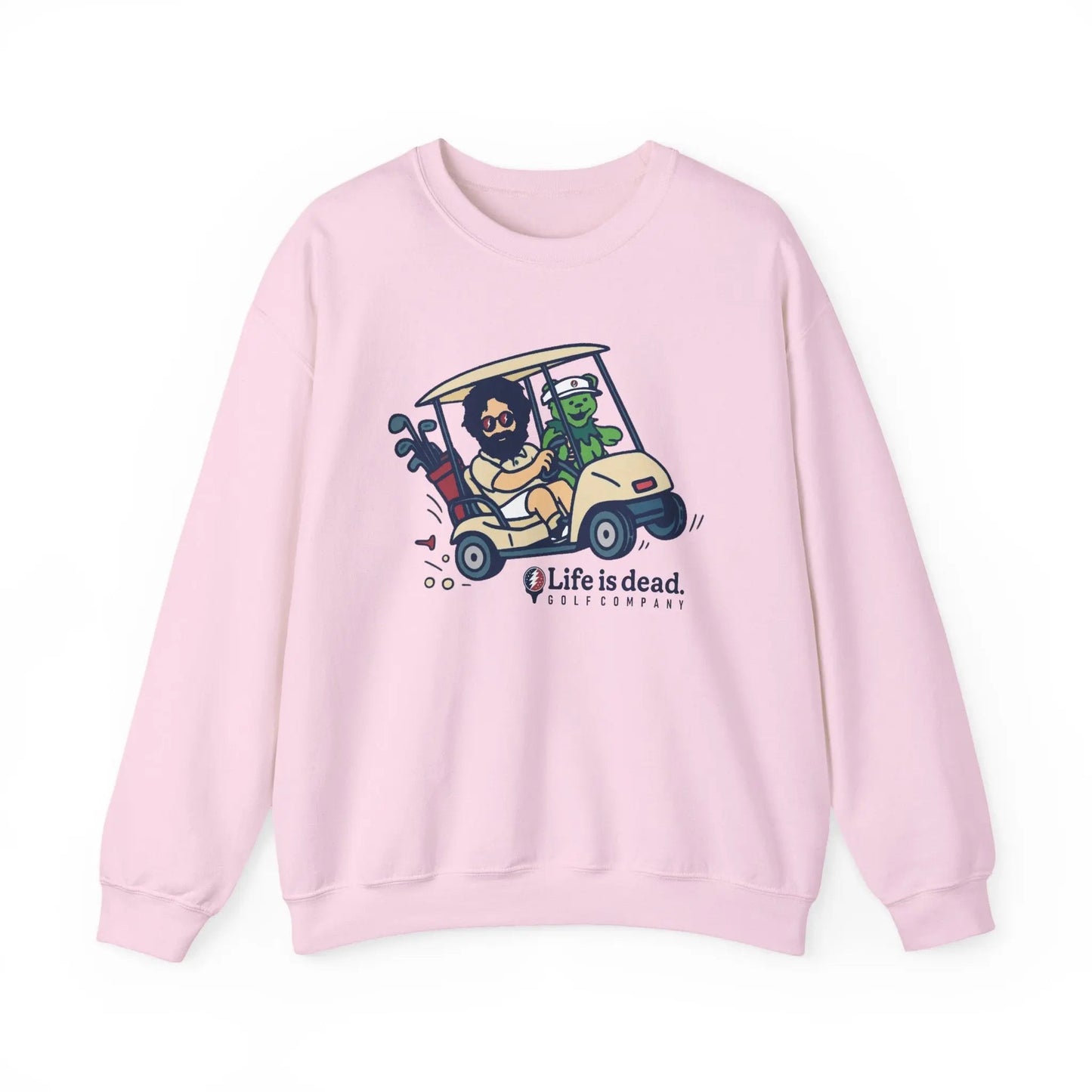 Joy Ridin' Jerry and The Bear | Life is dead.® Crewneck | Grateful Dead