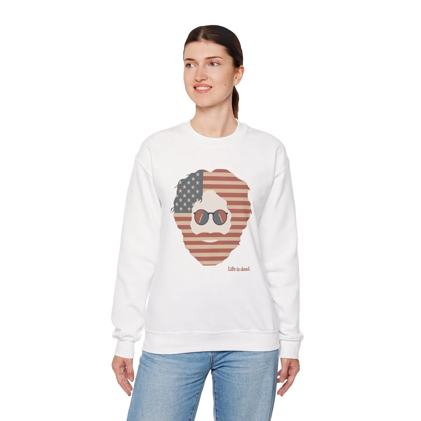 Stars & Stripes Jerry | Life is dead.® Crewneck | Grateful Dead