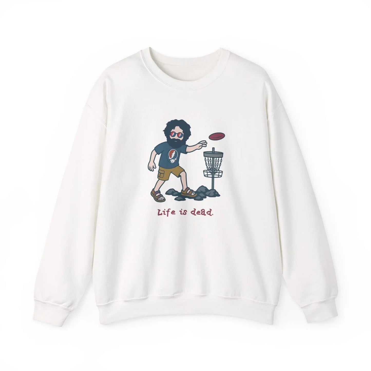 Disc Golfin' Jerry | Life is dead.® Crewneck | Grateful Dead