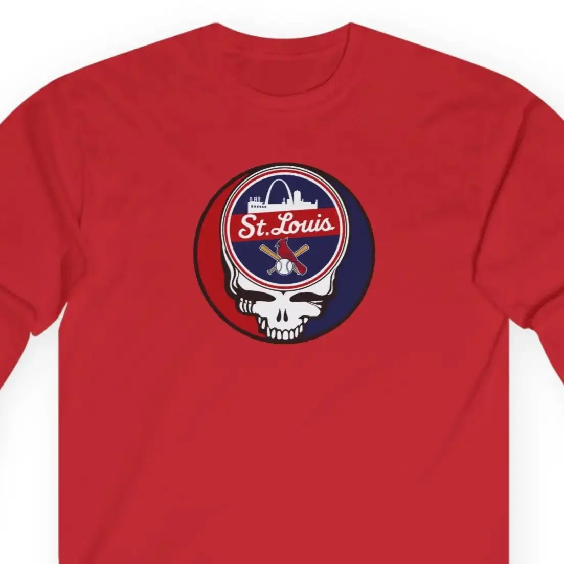 St. Louis Cardinals Original Stealie Grateful Dead Long Sleeve Shirt