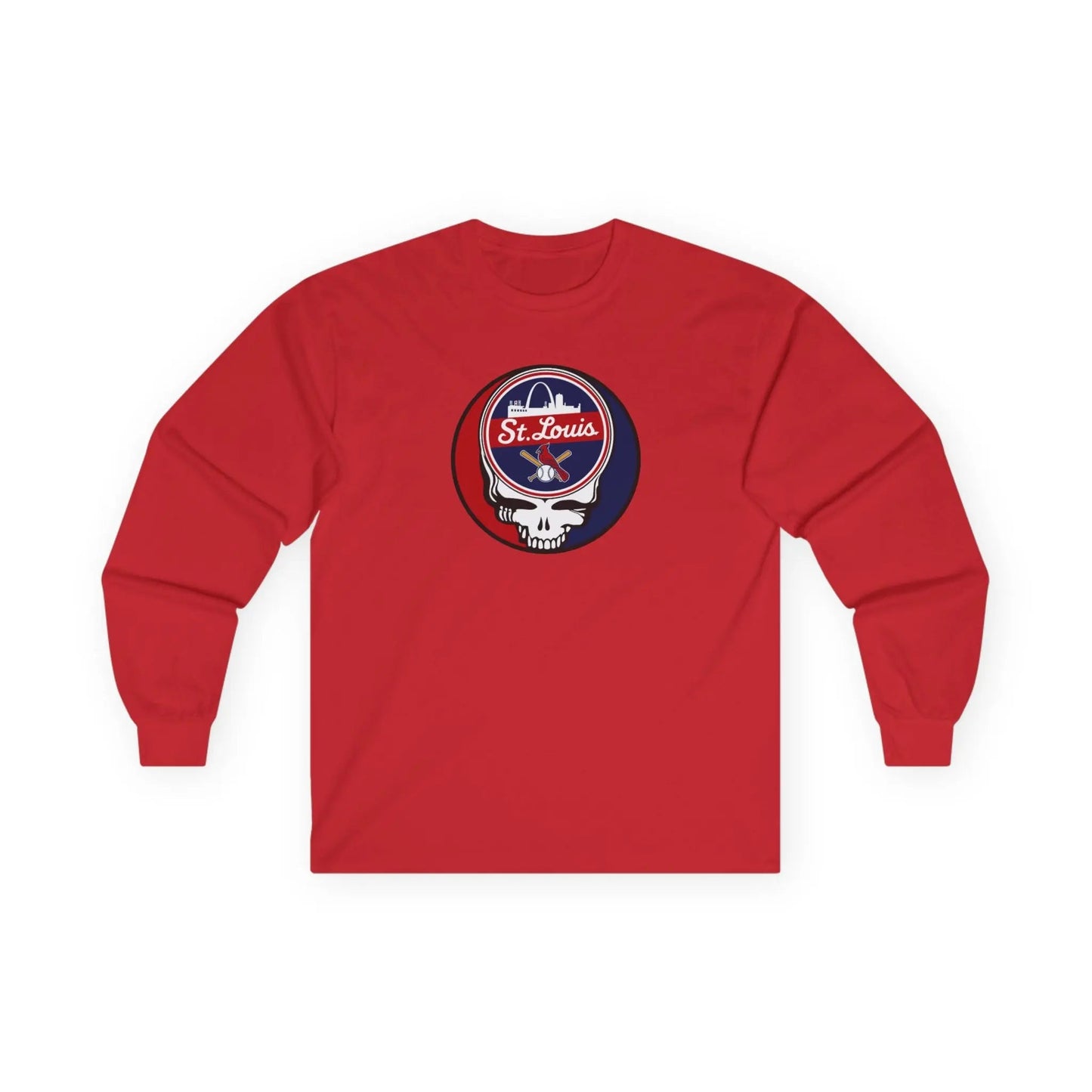 St. Louis Cardinals Original Stealie Grateful Dead Long Sleeve Shirt