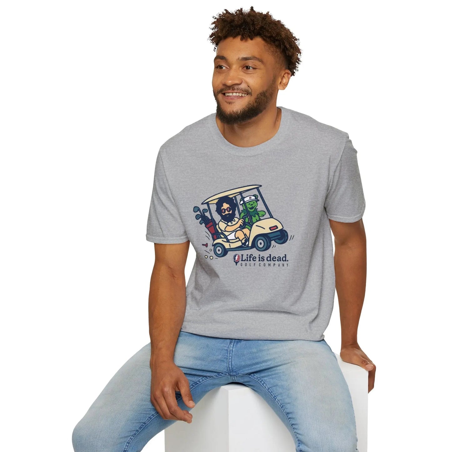 Joy Ridin' Jerry and The Bear - Life is dead.® Golf Company T-Shirt