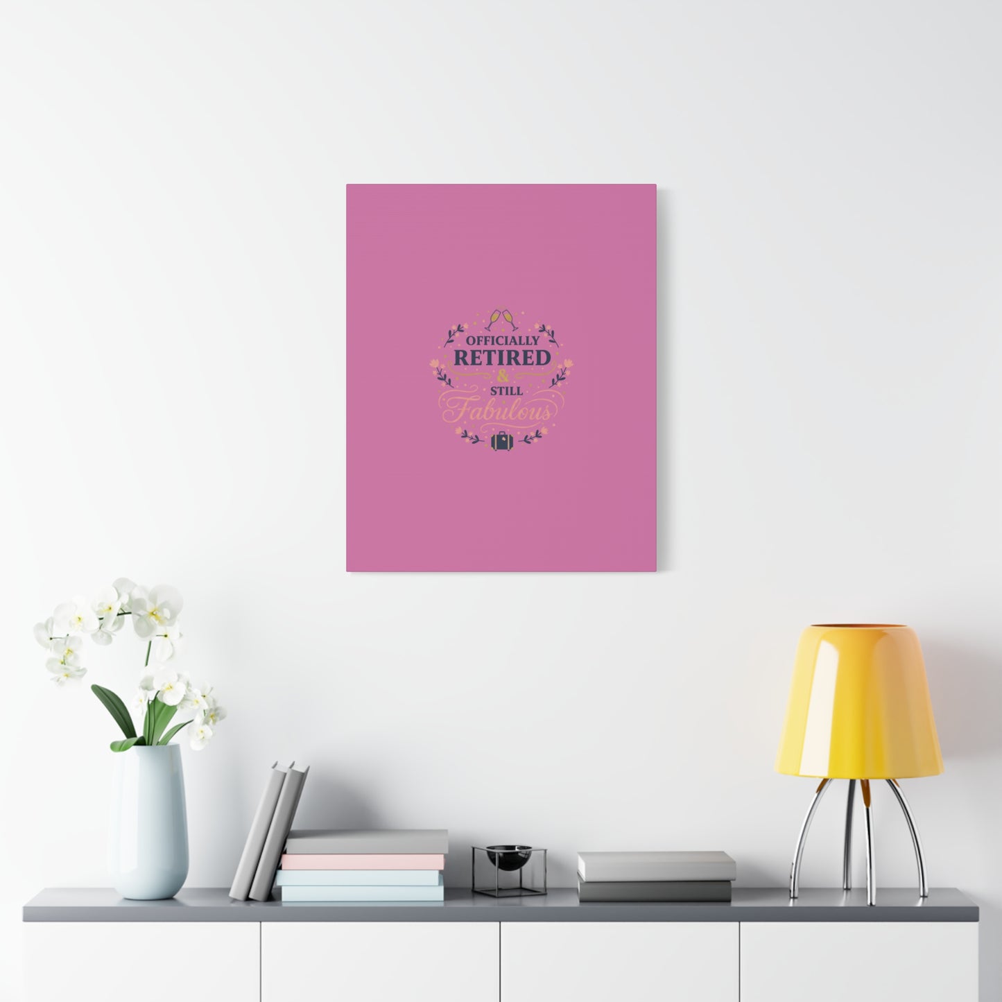 Officially Retired & Still Fabulous Canvas, retirement gifts for women | personalized retirement gifts