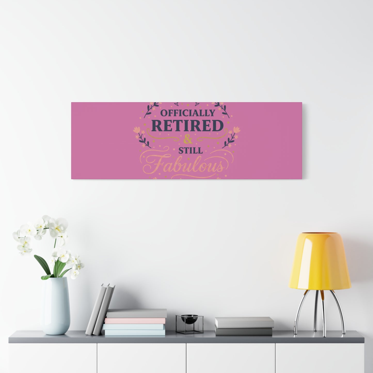 Officially Retired & Still Fabulous Canvas, retirement gifts for women | personalized retirement gifts