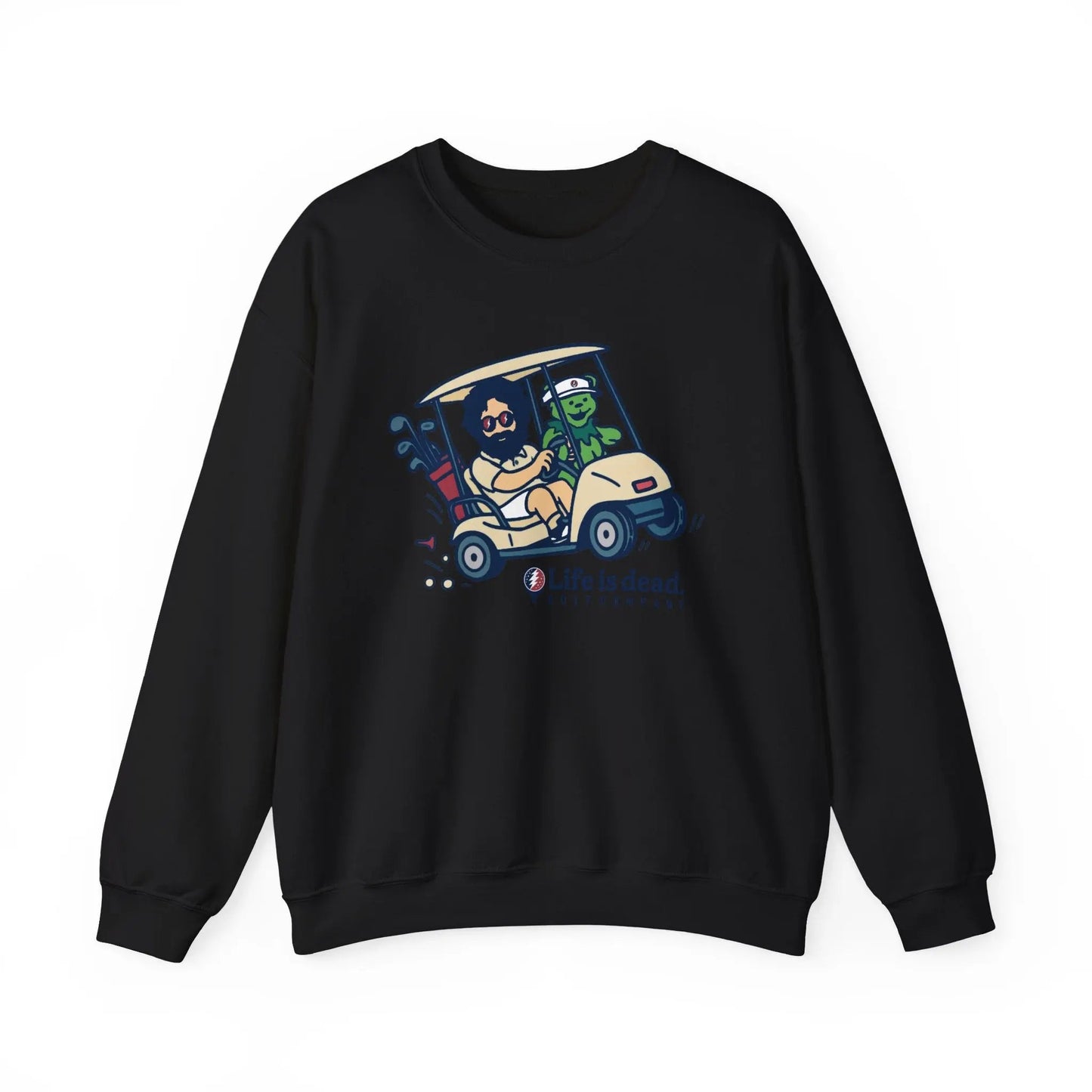 Joy Ridin' Jerry and The Bear | Life is dead.® Crewneck | Grateful Dead