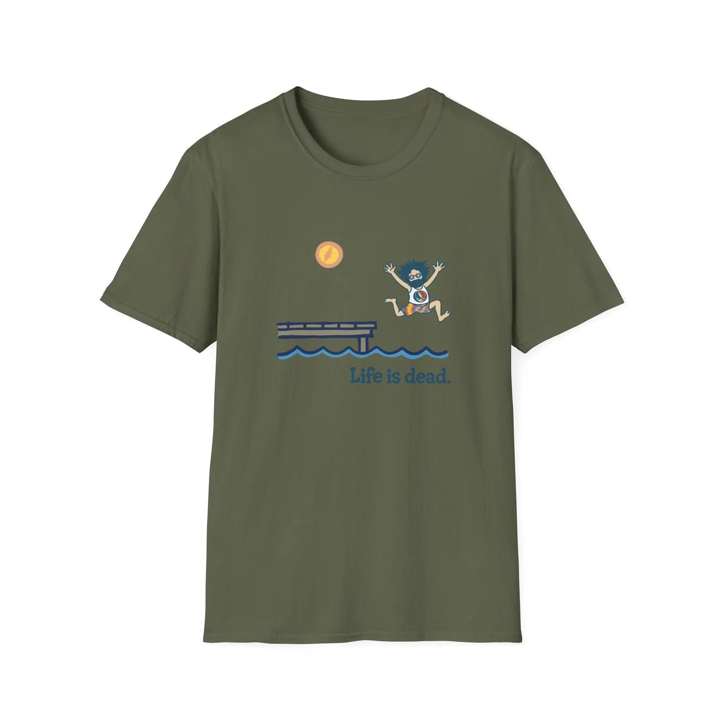 Life is dead.® Jerry's Playin' At the Lake T-Shirt