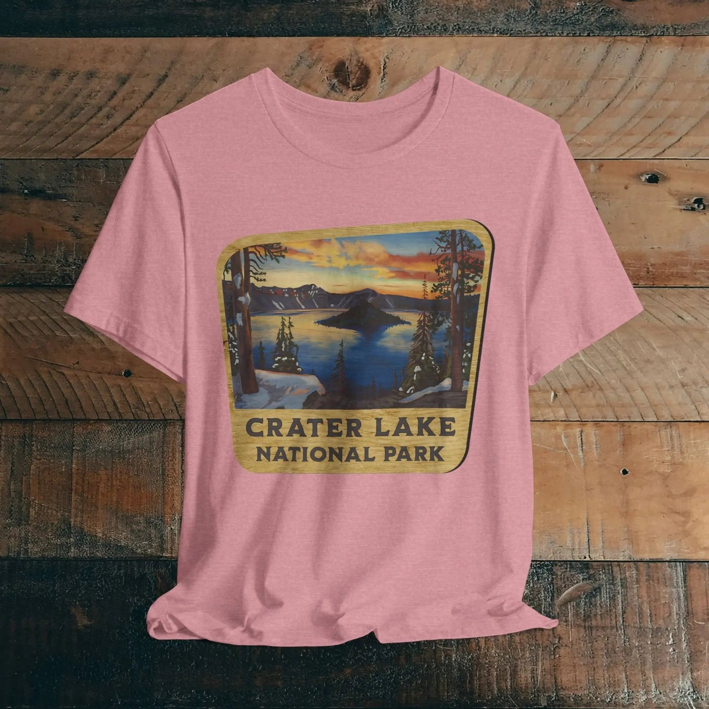 Crater Lake National Park T-Shirt Wood Sign