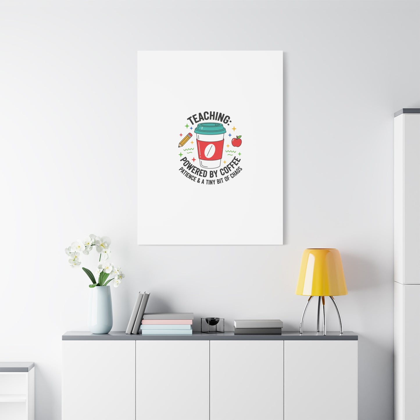 Teaching Powered by Coffee Canvas, Teacher Appreciation Gifts | Teacher Life, Classroom Humor