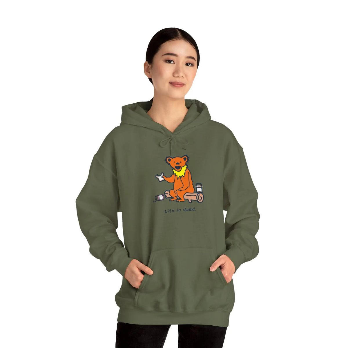 Life is dead.® Snackin' Bear Hoodie