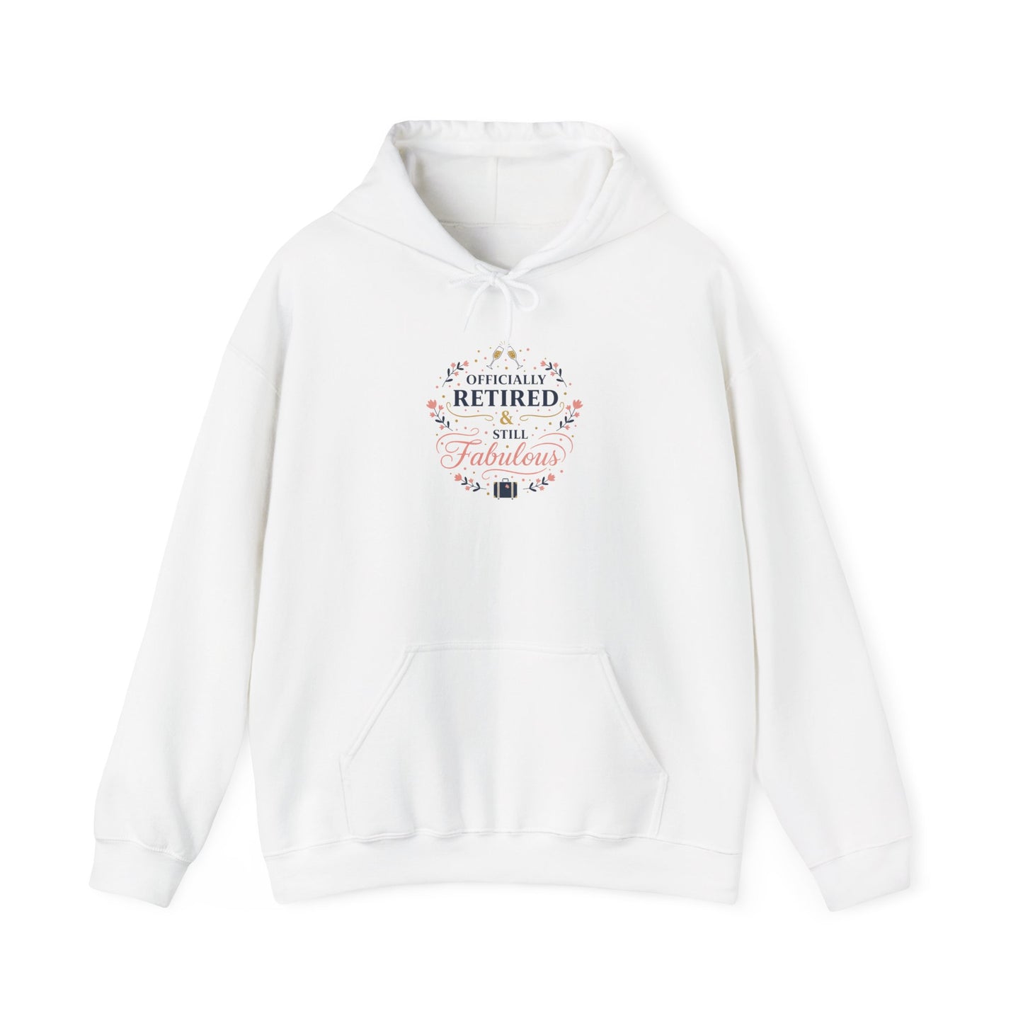 Retired Lady Floral Crest Hoodie | retirement gifts for women, personalized retirement gifts