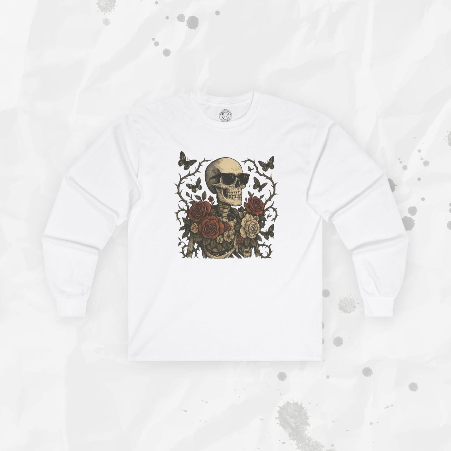 Floral Skull Garden - Long Sleeve T-Shirt