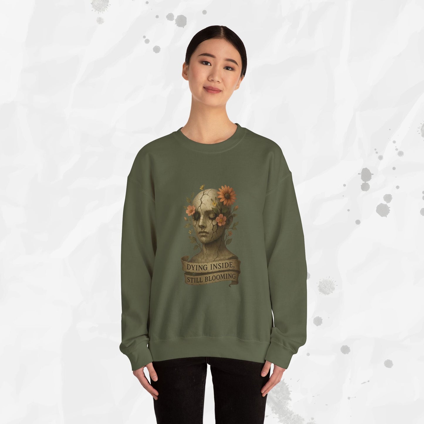 Dying Inside, Still Blooming - Crewneck Sweatshirt