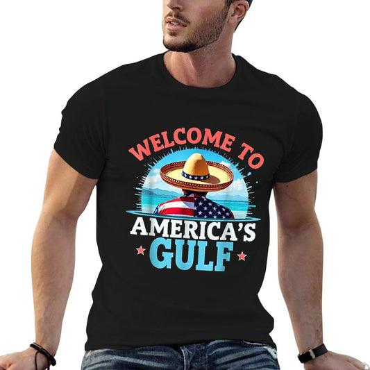 Gulf America Welcom To America's Gulf Slim-fit Cut T-Shirt