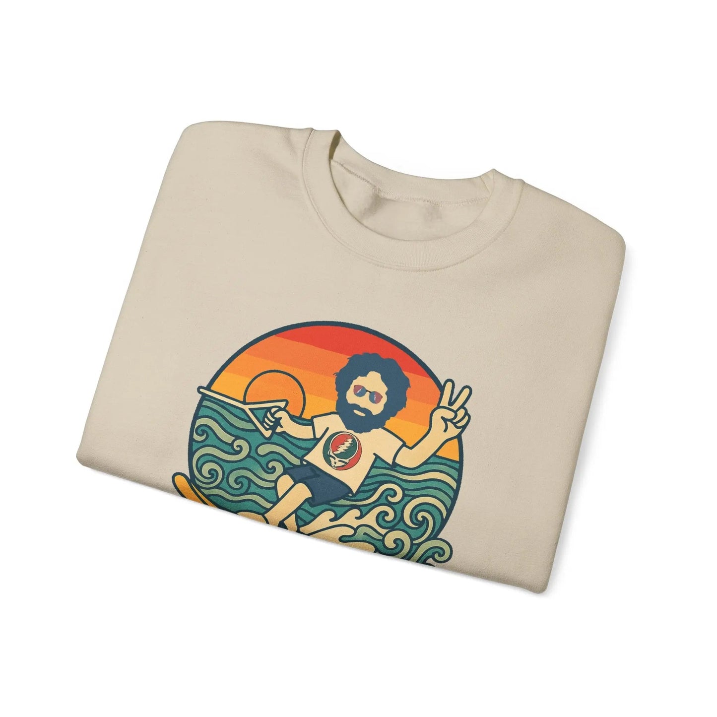 Waterskiin' Jerry Life is dead.® Crewneck | Grateful Dead