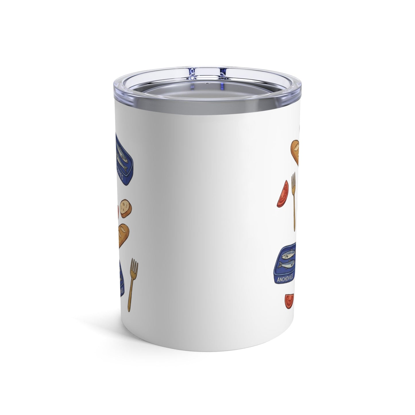 Tinned Fish Pups - Baguette & Blue Tins 12oz Short Tumbler