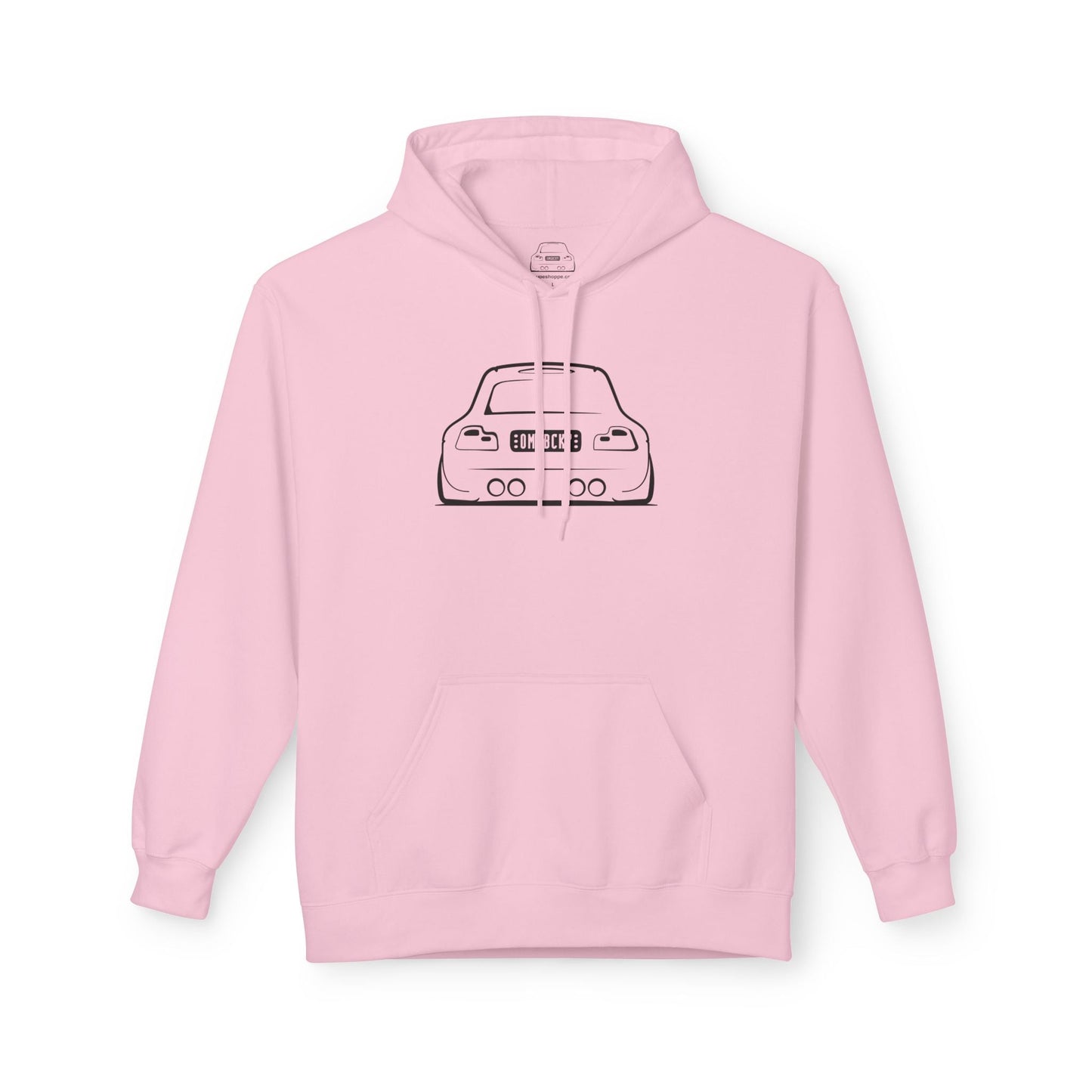 OMGBCKY Black Coupe Silhouette Hoodie - Unisex Gildan Classic Softstyle Fleece Drawstring Hoodie