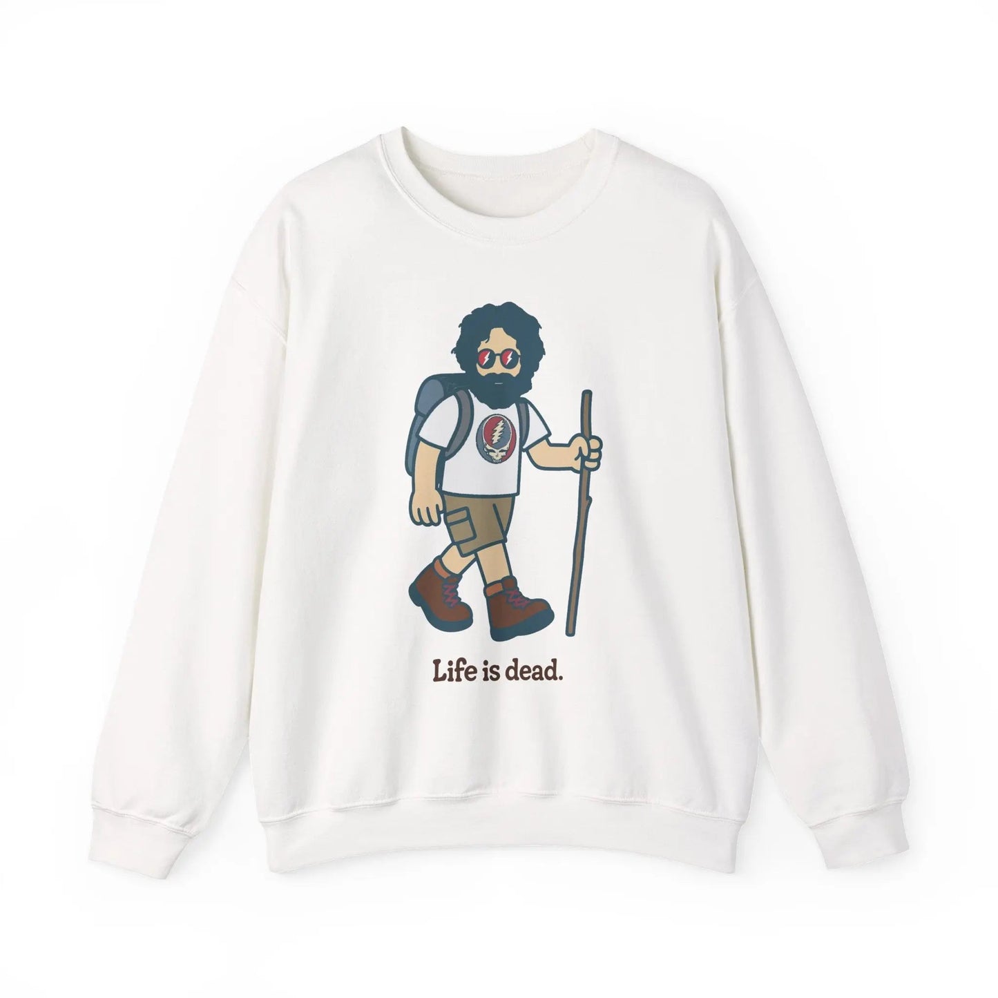 Hikin' Jerry | Life is dead.® Crewneck | Grateful Dead