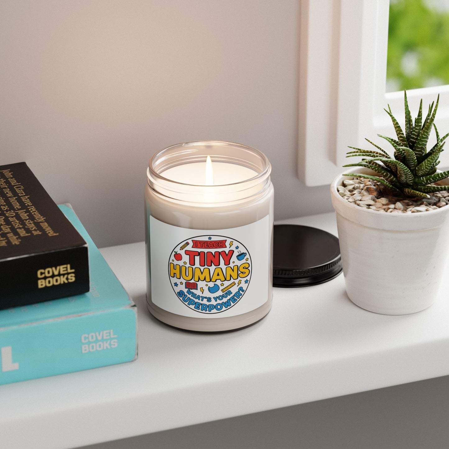 Tiny Humans Candle, Scented Soy Jar | Teacher Appreciation, Classroom Humor