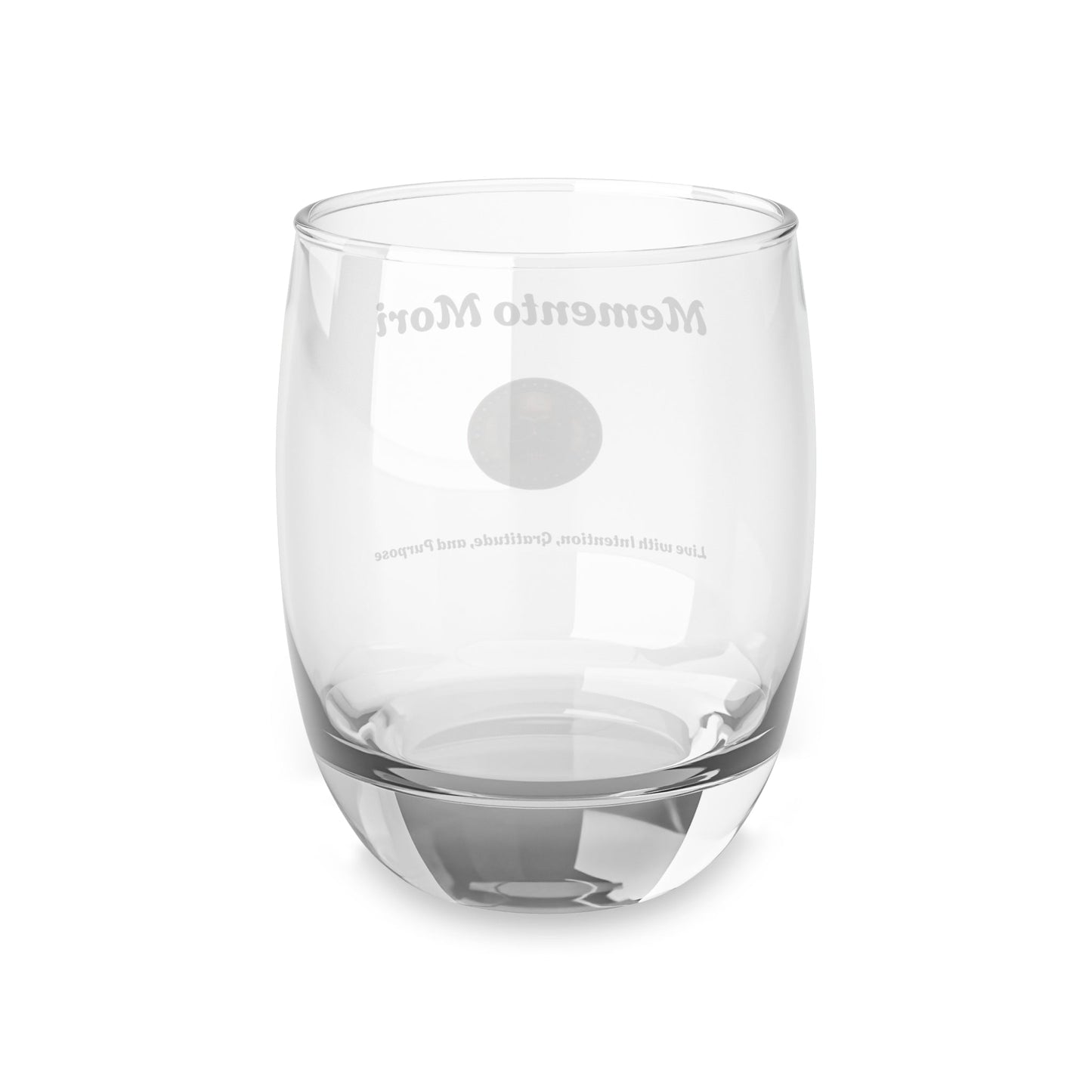 "Memento Mori" Whiskey Glass - "Live with Intention, Gratitude, and Purpose"