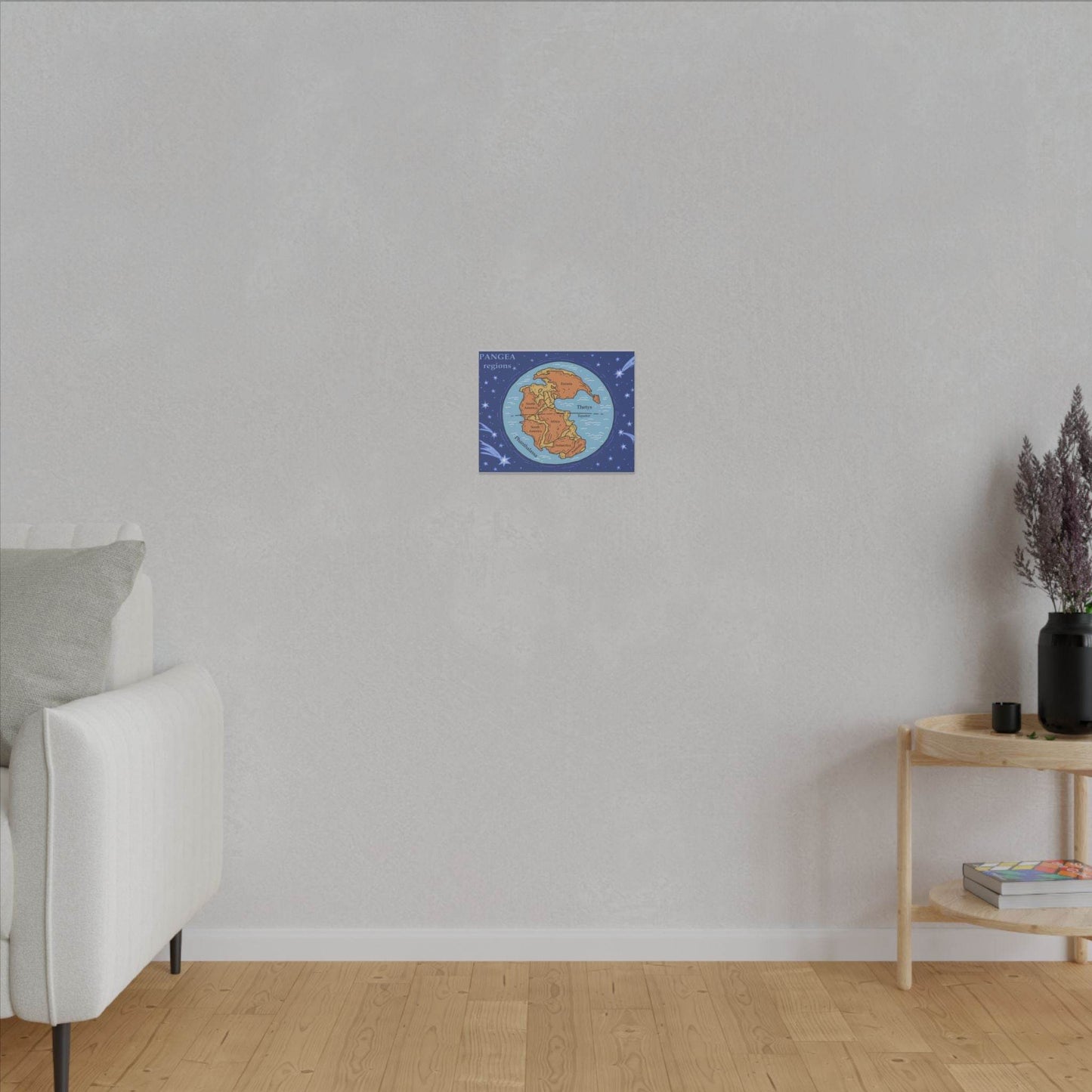 Pangea Regions Canvas Print - Educational Wall Art for Geography Lovers