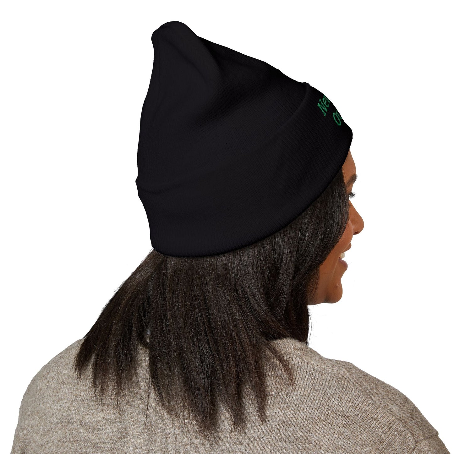 "NevarLand Outpost" - Embroidered Cuffed Knit beanie