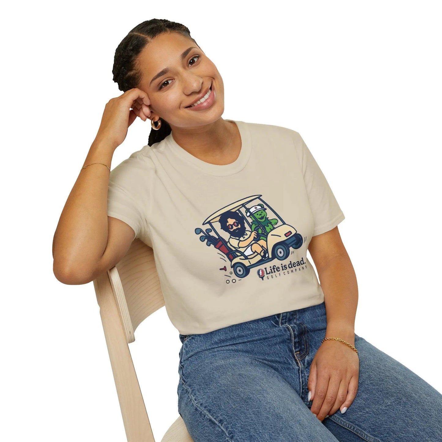 Joy Ridin' Jerry and The Bear - Life is dead.® Golf Company T-Shirt