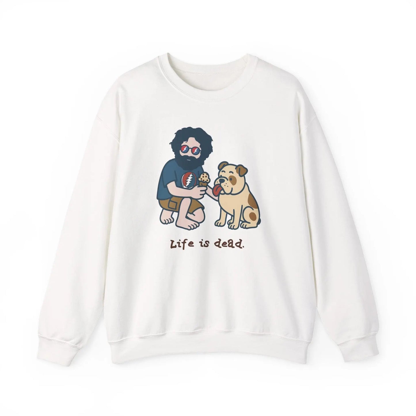 Jerry and Frank Are Sharin' | Life is dead.® Crewneck | Grateful Dead