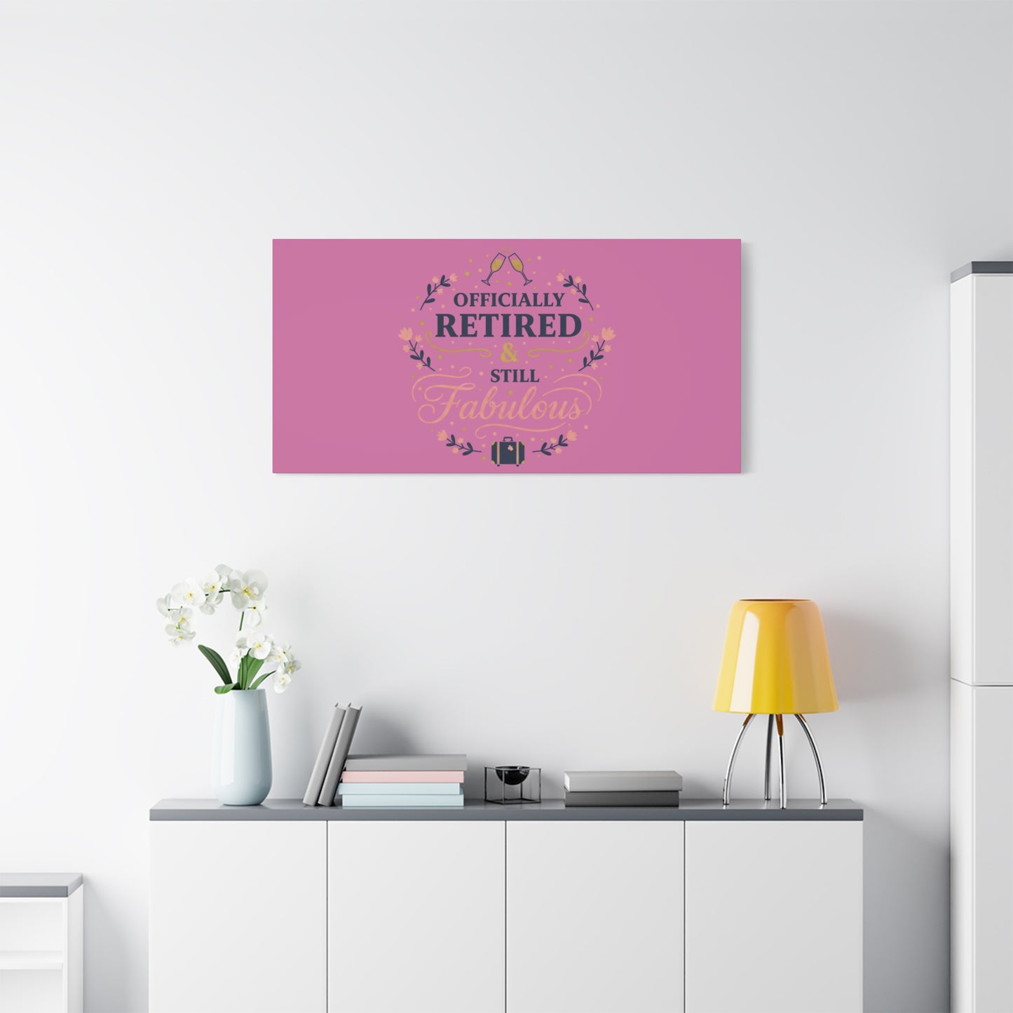 Officially Retired & Still Fabulous Canvas, retirement gifts for women | personalized retirement gifts