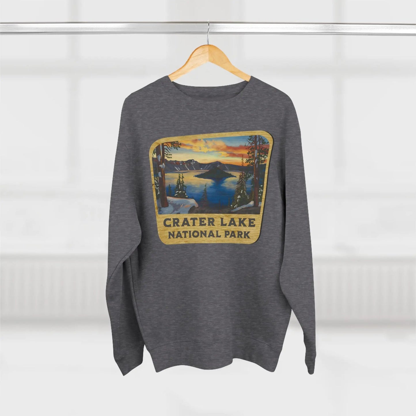 Crater Lake National Park Crewneck Sweatshirt Wood Sign