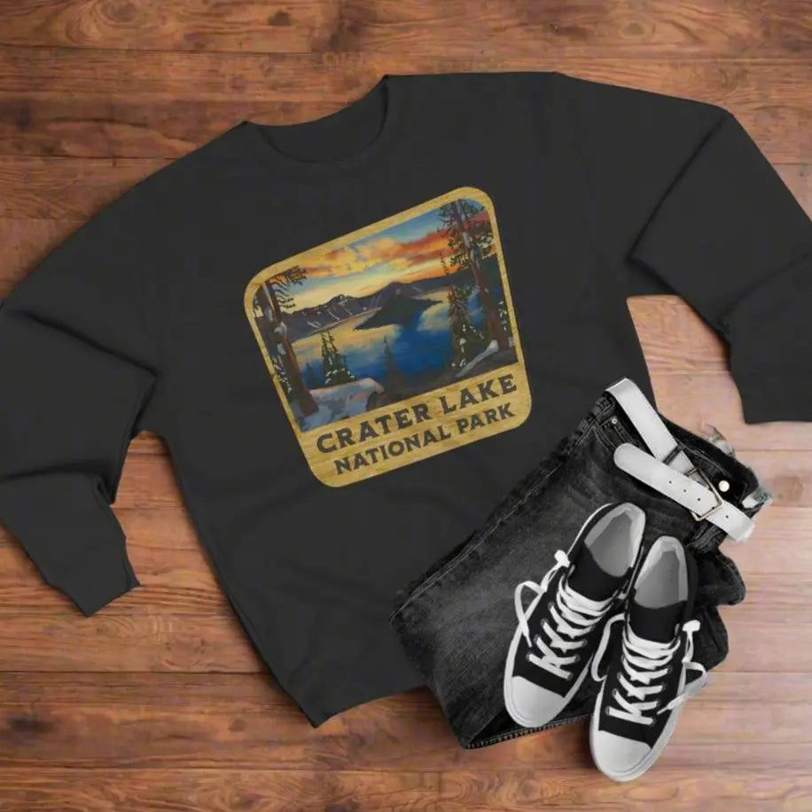 Crater Lake National Park Crewneck Sweatshirt Wood Sign
