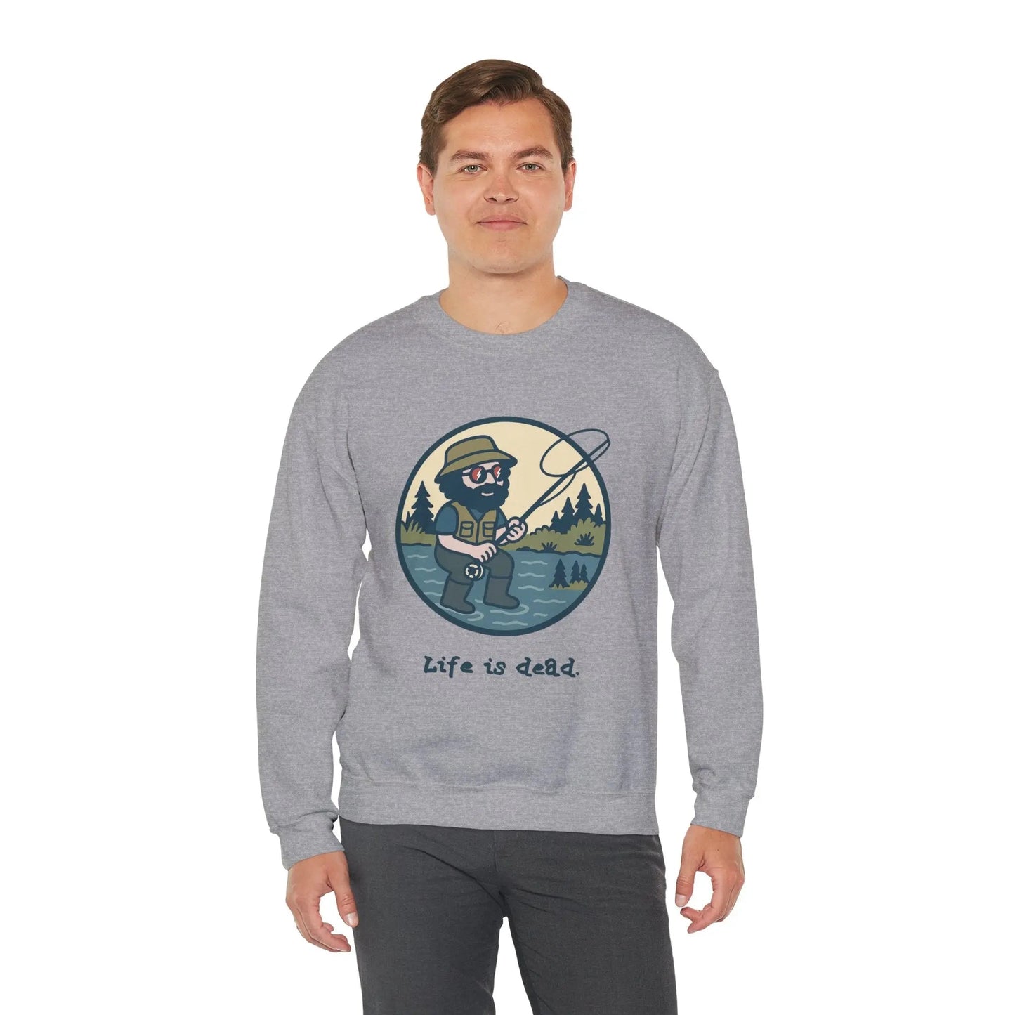 Fly Fishin' Jerry | Life is dead.® Crewneck | Grateful Dead