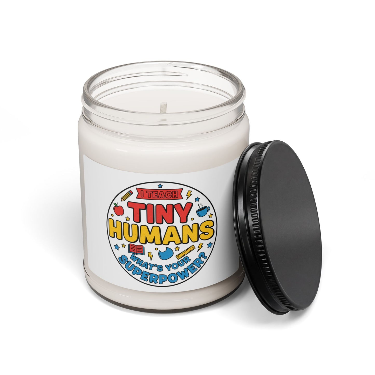 Tiny Humans Candle, Scented Soy Jar | Teacher Appreciation, Classroom Humor