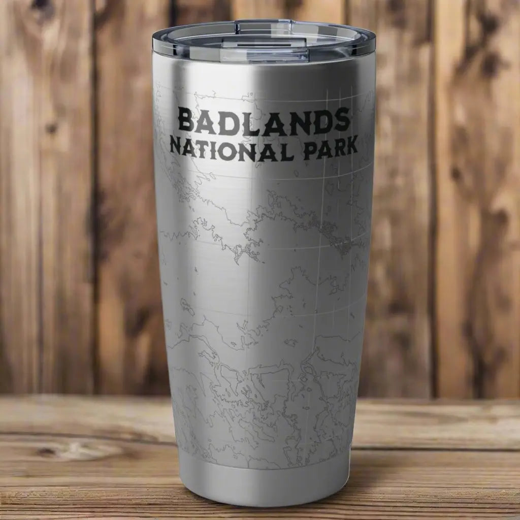 Badlands National Park Topographic Tumbler 20oz USGS