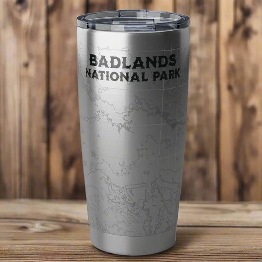 Badlands National Park Topographic Tumbler 20oz USGS