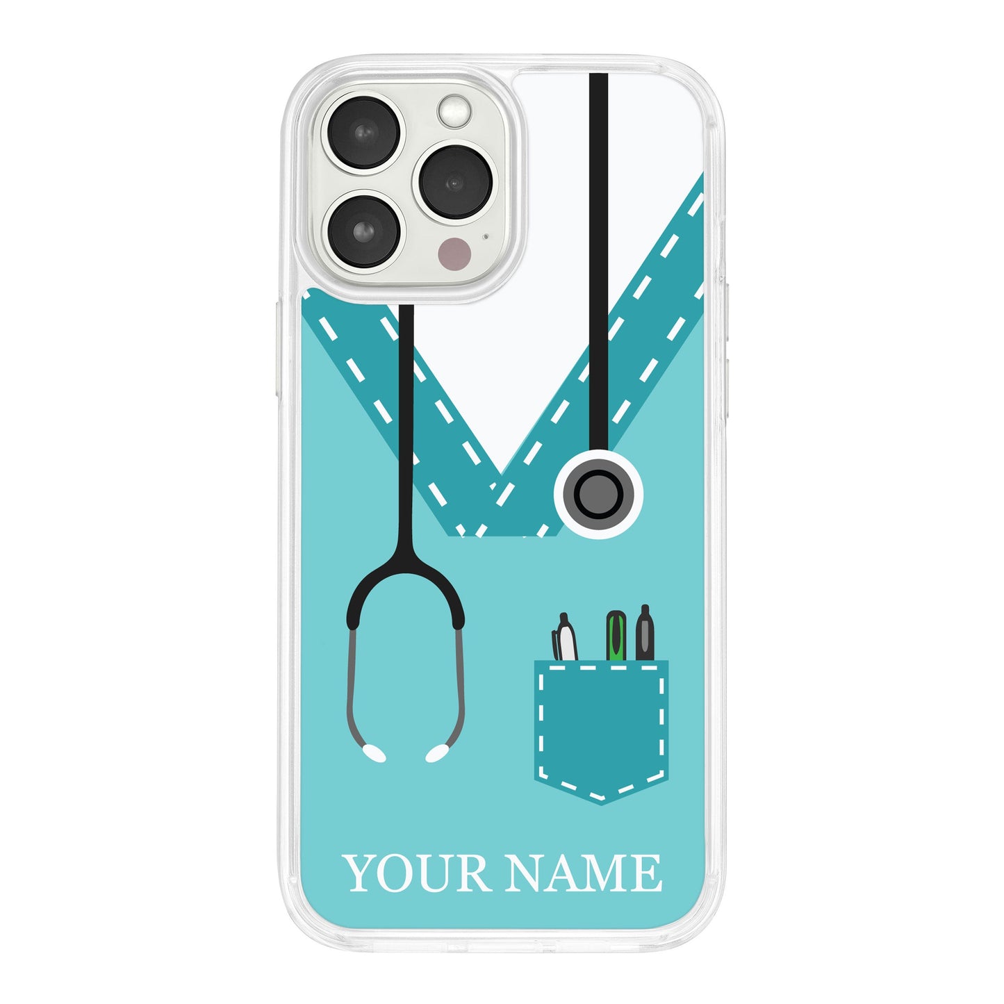 Nurse HD Custom Name Apple iPhone 15 Series Mag-Safe Phone Case