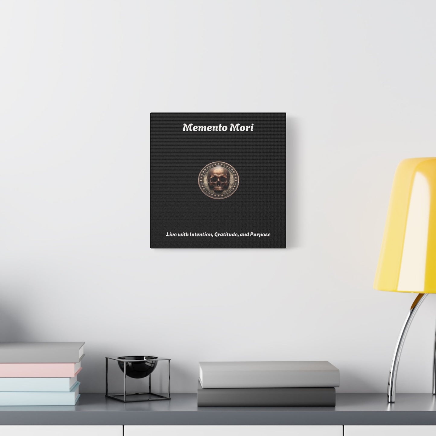 "Memento Mori" Matte Canvas - Inspirational Wall Art -"Live with Intention, Gratitude, and Purpose"