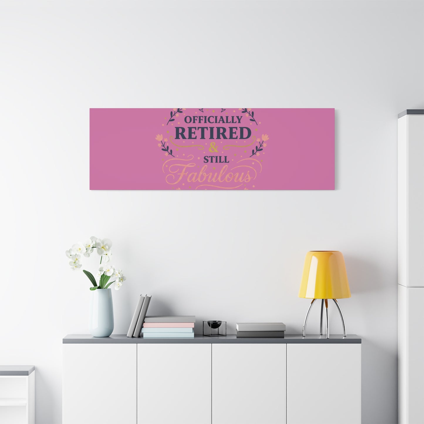 Officially Retired & Still Fabulous Canvas, retirement gifts for women | personalized retirement gifts