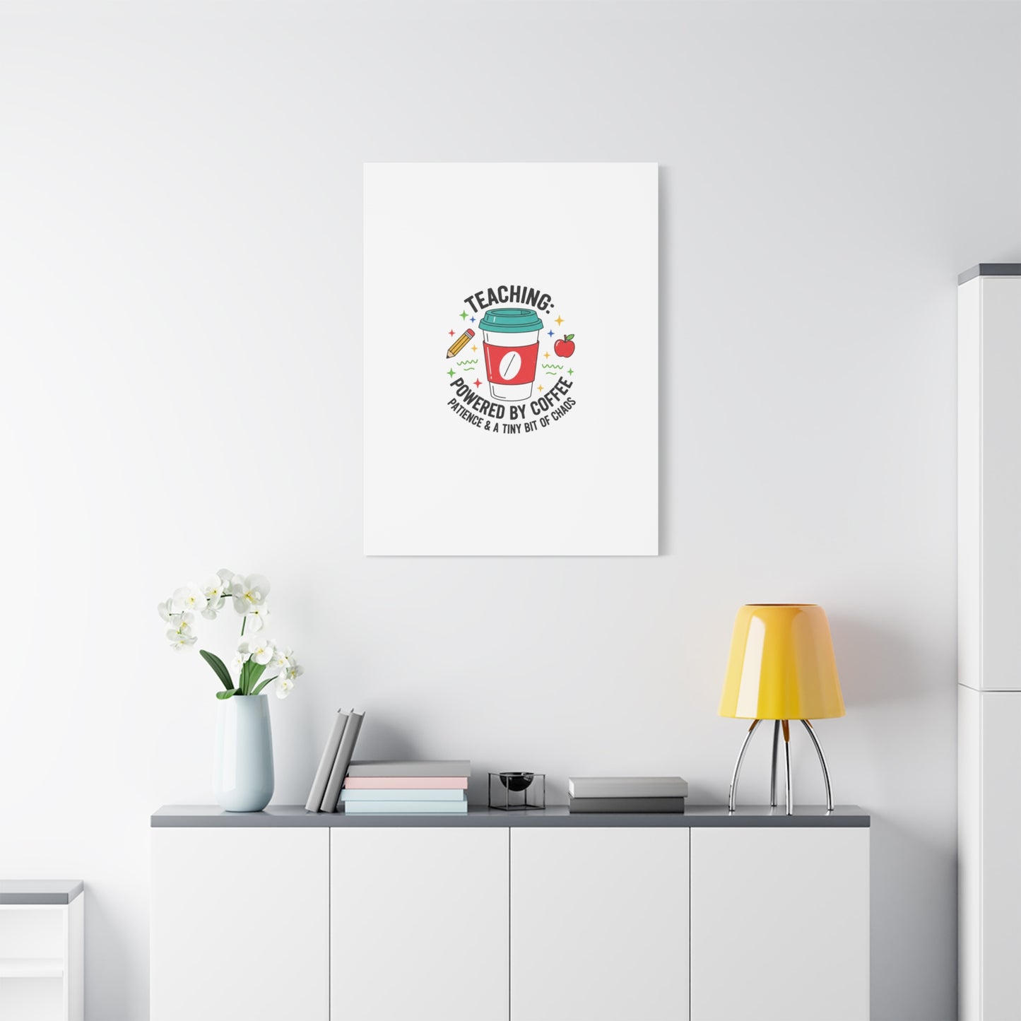 Teaching Powered by Coffee Canvas, Teacher Appreciation Gifts | Teacher Life, Classroom Humor