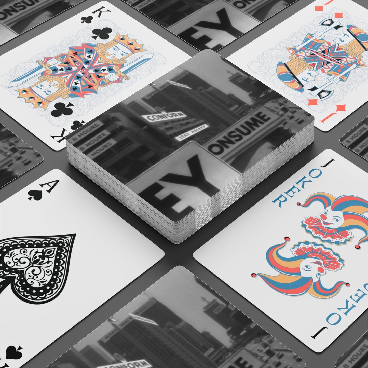 Poker Playing Cards - "Obey and Consume"