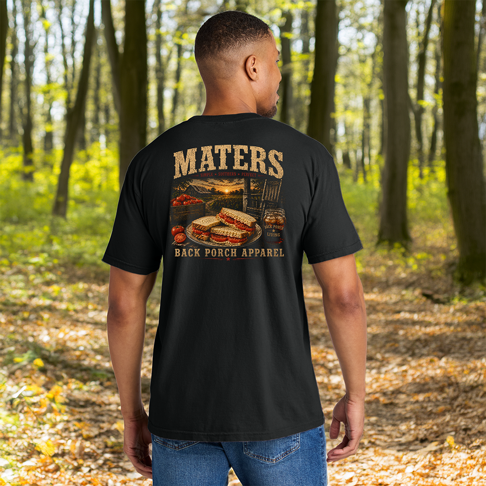 Maters Comfort Colors T-Shirt – Southern Tomato Sandwich Graphic Tee by Back Porch Apparel