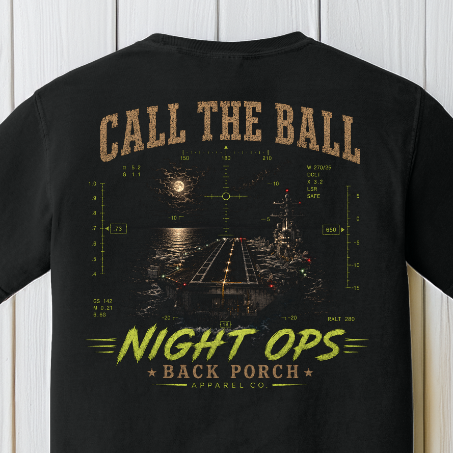 Call the Ball Night Ops Comfort Colors Black Navy Carrier T-Shirt