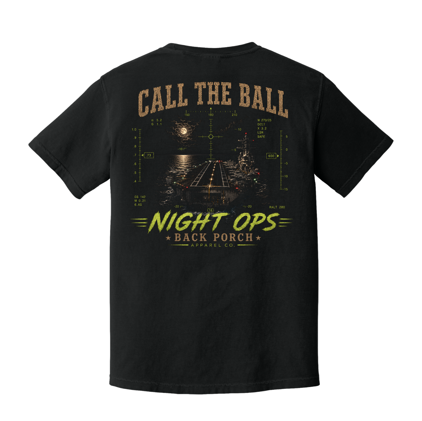 Call the Ball Night Ops Comfort Colors Black Navy Carrier T-Shirt