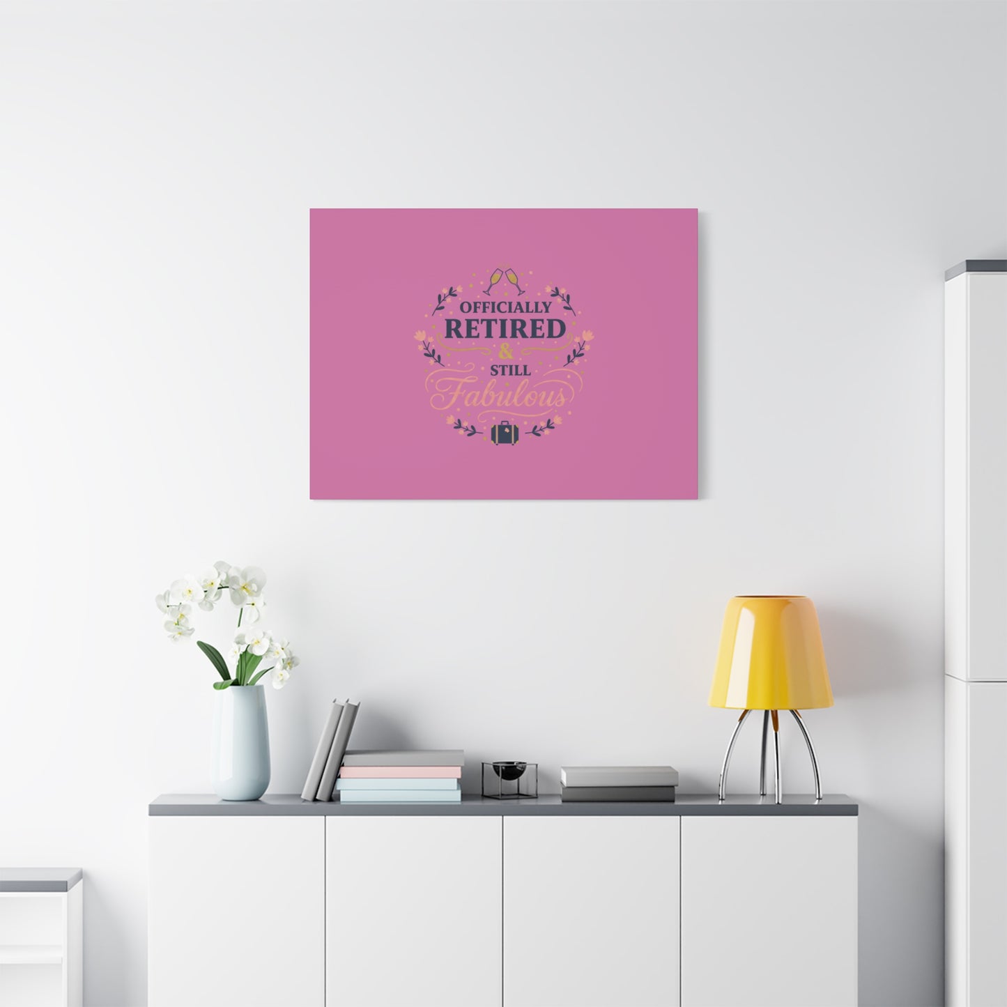 Officially Retired & Still Fabulous Canvas, retirement gifts for women | personalized retirement gifts