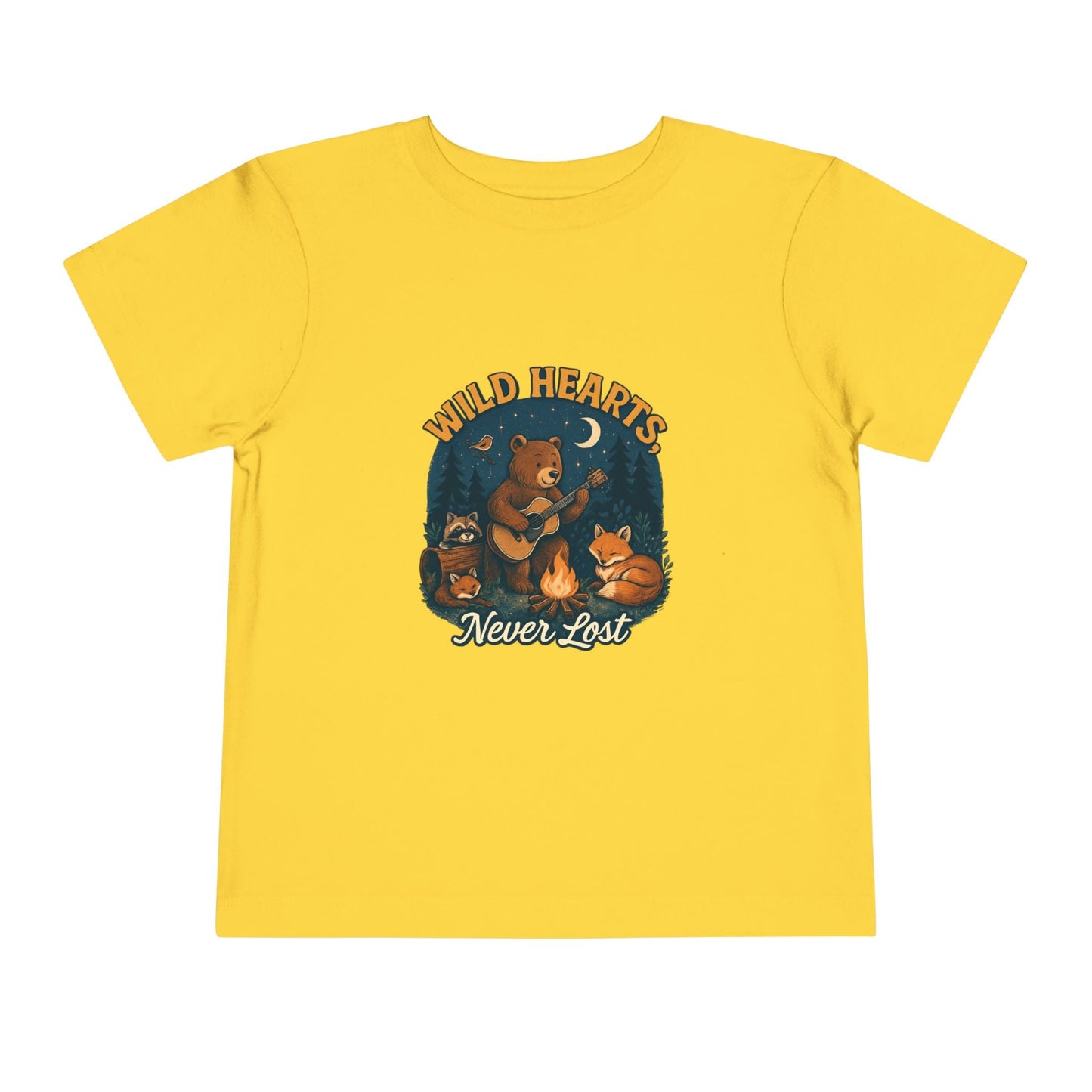 "Wild Hearts Never Lost" Bear Guitar Campfire - Toddler Tee