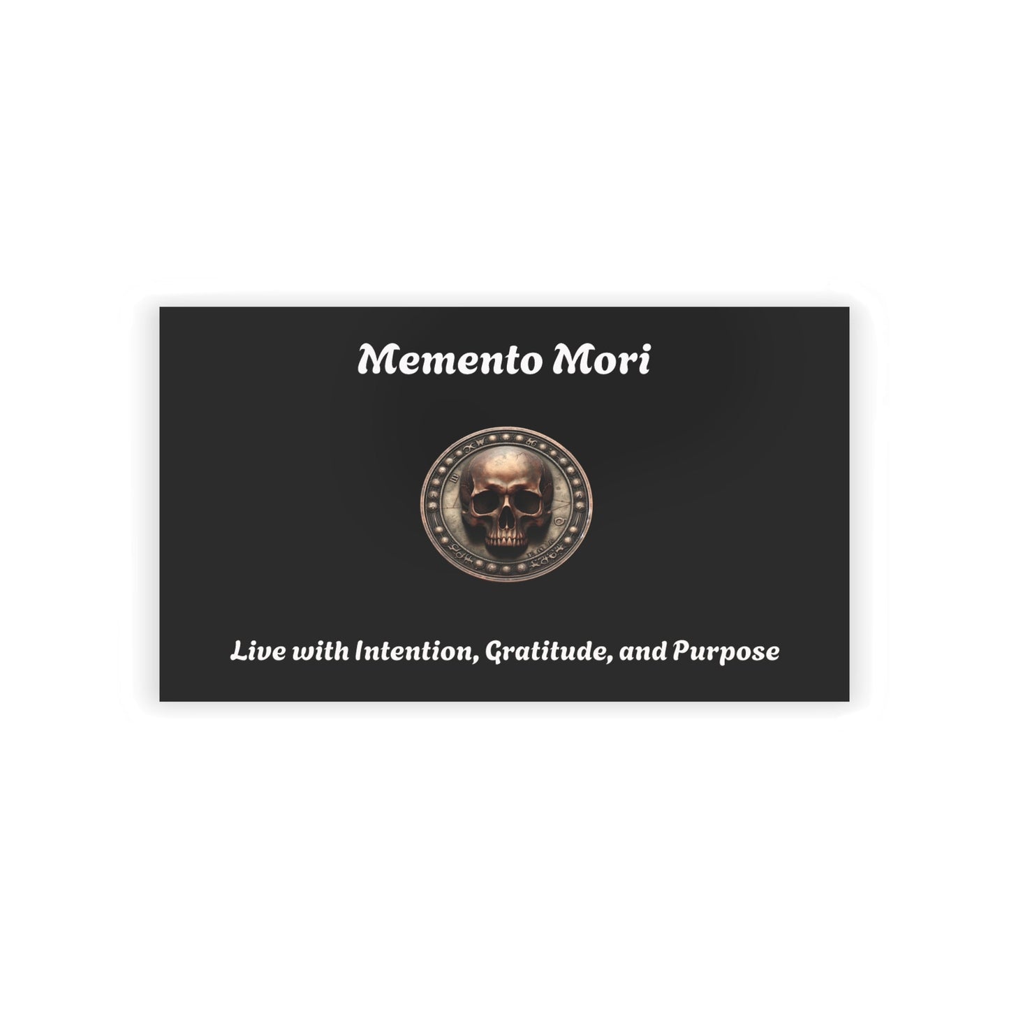 "Memento Mori" Business Cards - "Live with Intention, Gratitude, and Purpose"