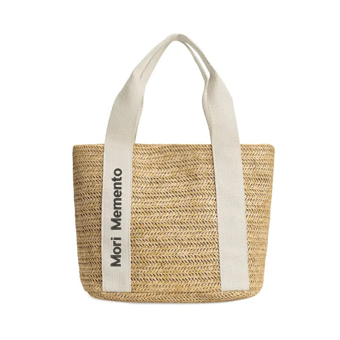 Braided Bag Beach Shoulder Bag - "Memento Mori" - Live with Intention, Gratitude, and Purpose