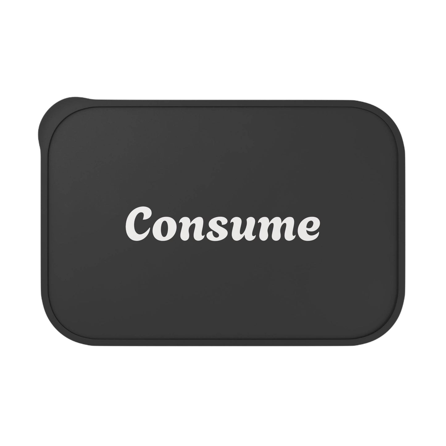Eco-Friendly Bento Box for Meal Prep - 'Consume' Design with Utensils