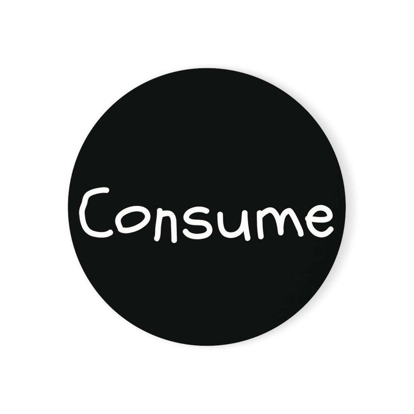 Consume - Cork Back Coaster